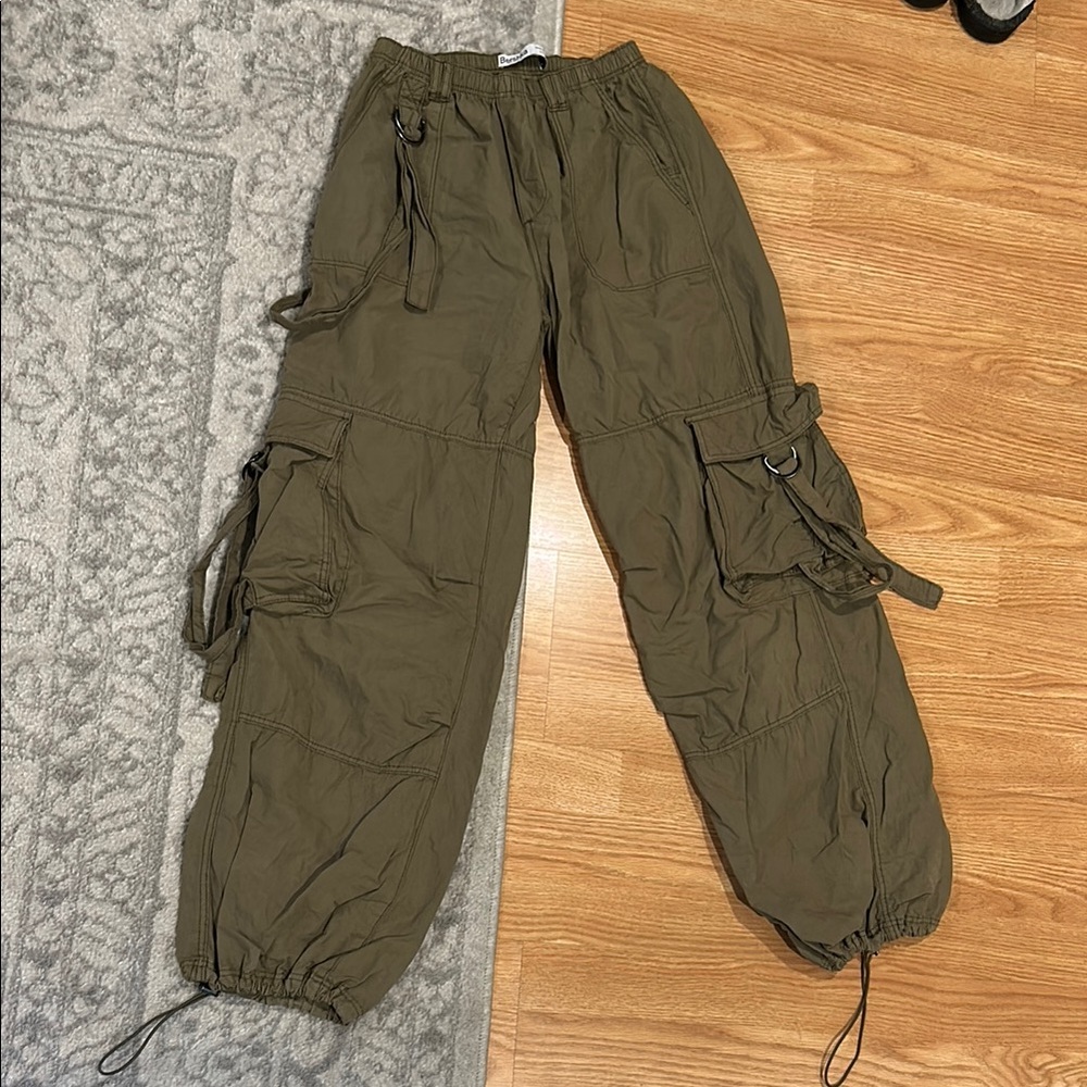 Bershka Olive Cargo Pants